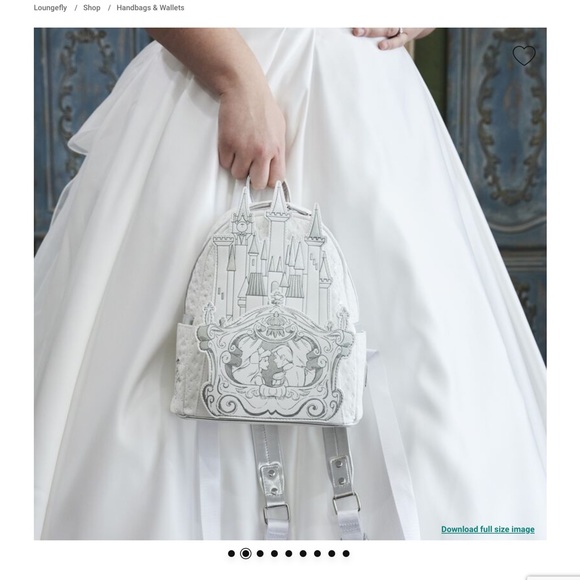 Loungefly White and Gray Castle Backpack - Picture 2 of 7